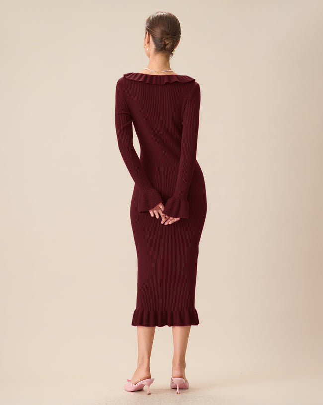 Women Knitted Viscose Sweater Dress Dresses - RIHOAS