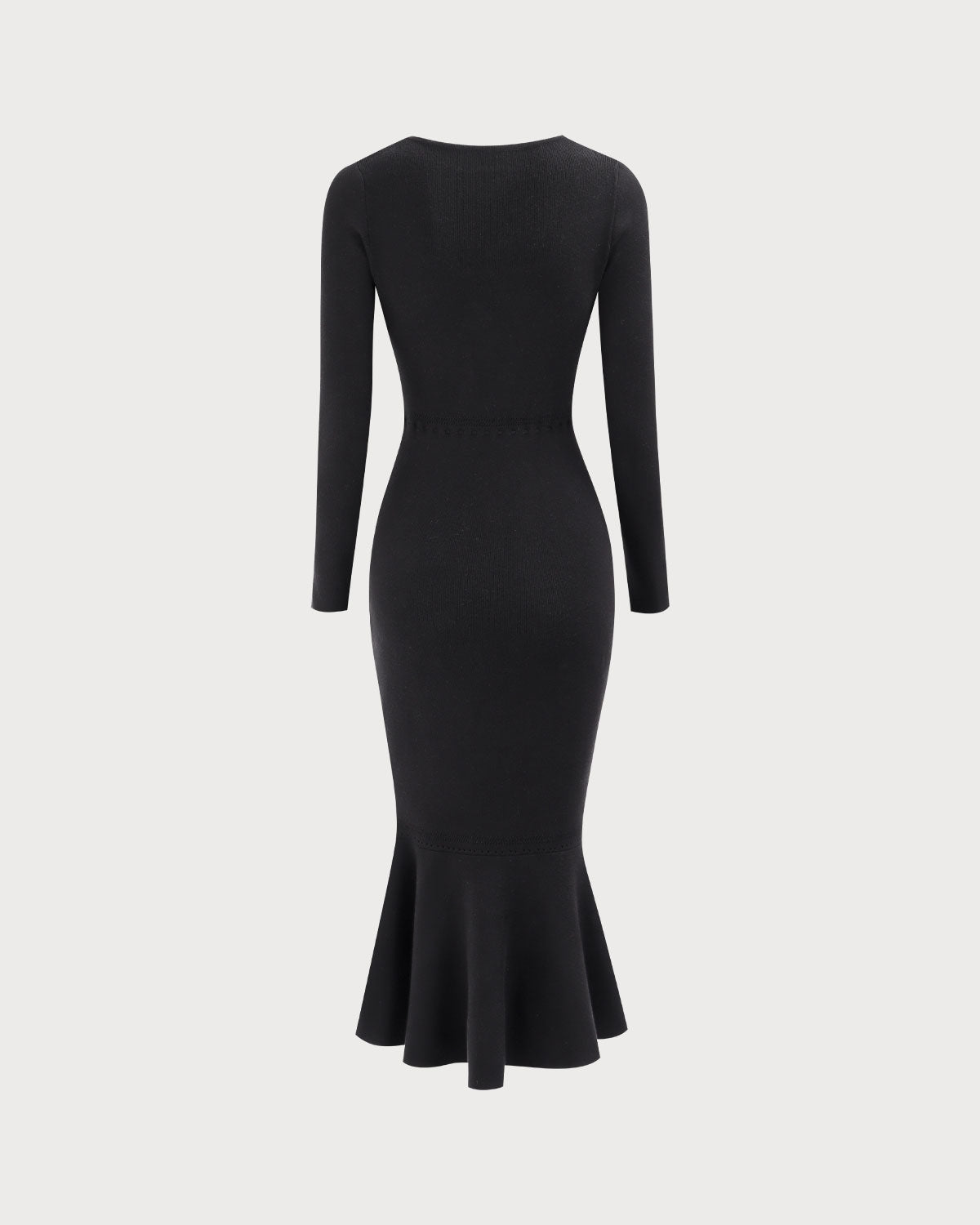 Women's Black Square Neck Mermaid Sweater Maxi Dress & Reviews - Black - Dresses