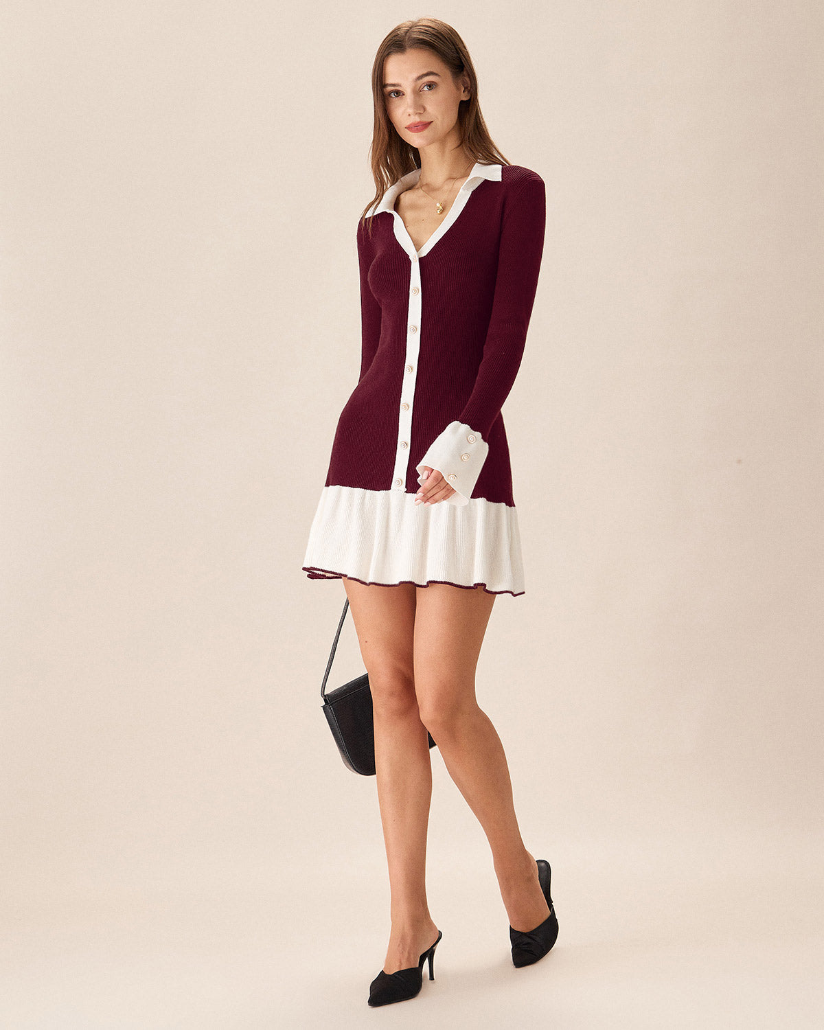 Women Knitted Viscose Sweater Dresses Dresses - RIHOAS