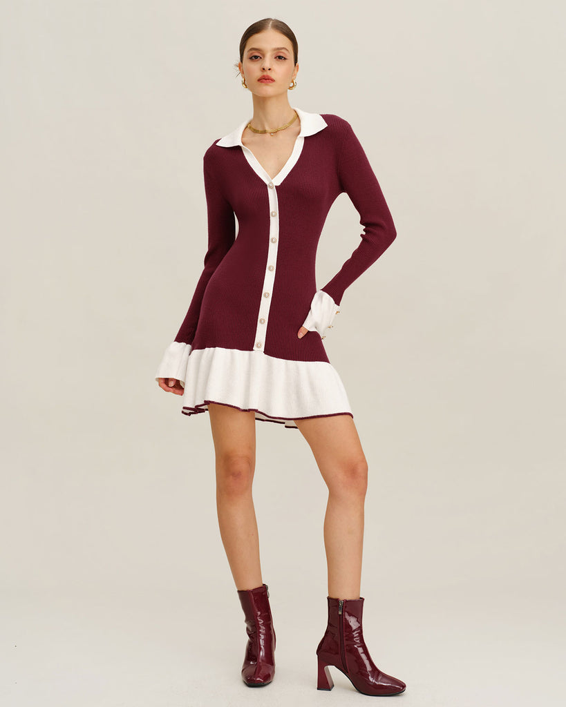 Women Knitted Viscose Sweater Dresses Dresses - RIHOAS