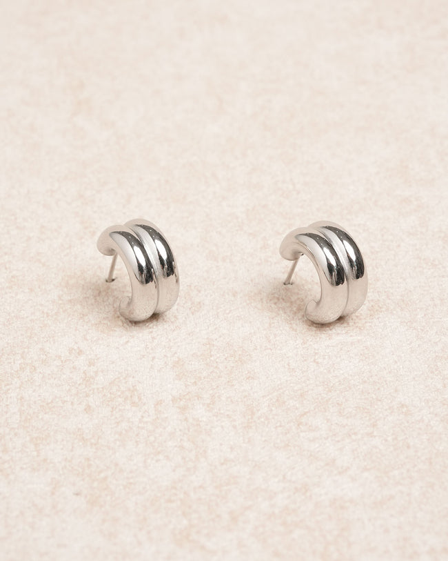 Women Metal Earrings Silver Earrings - RIHOAS