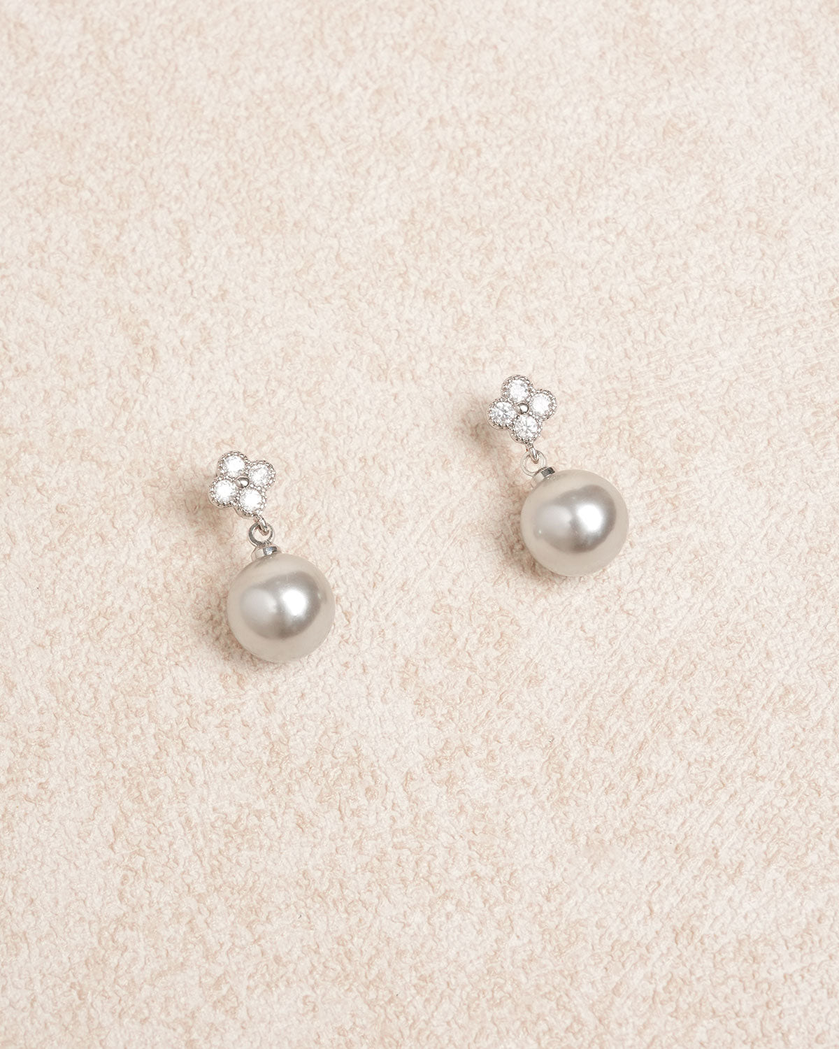Women Pearl Earrings Silver Earrings - RIHOAS