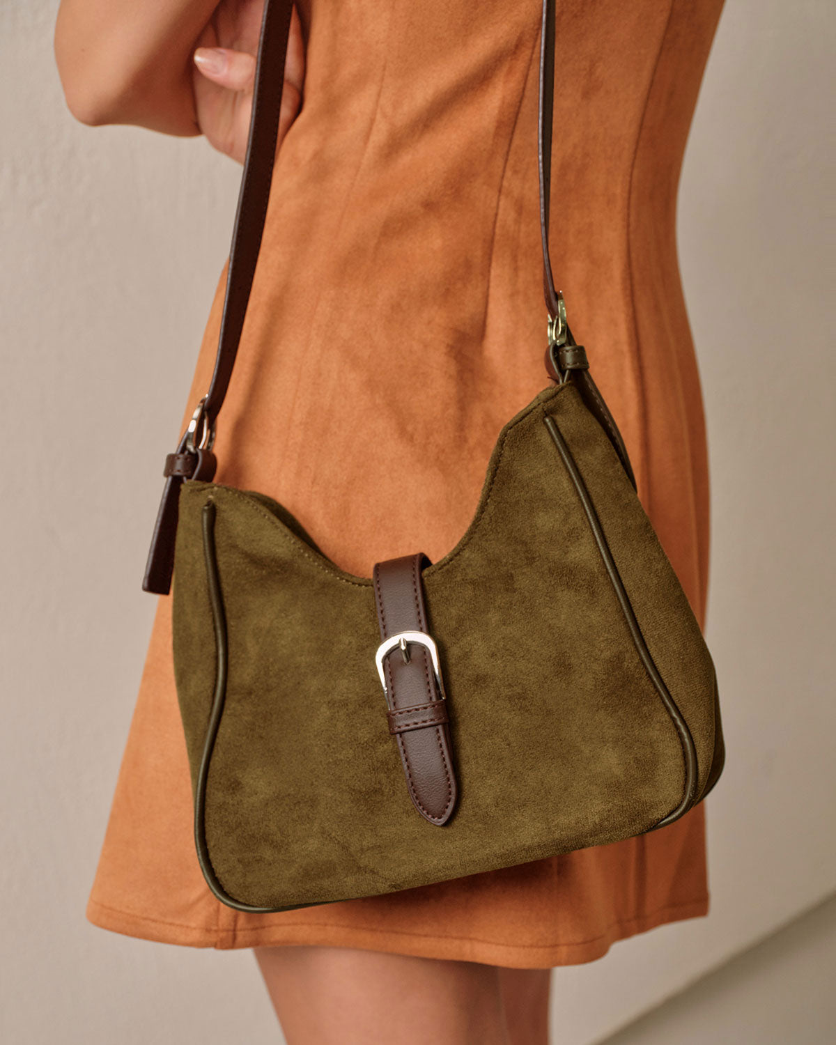 Women Suede Shoulder Bag Bags - RIHOAS