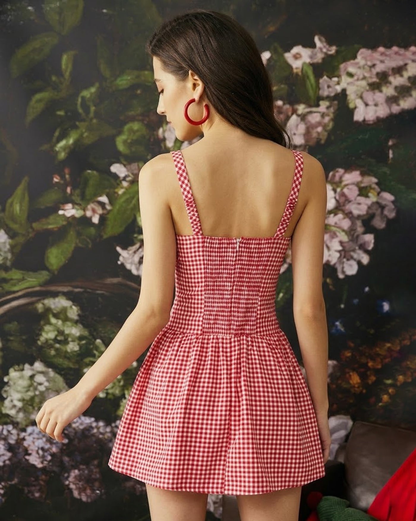 red check dress Red Plaid Sweetheart Neck Slip Mini Dress& Reviews - Red - Dresses