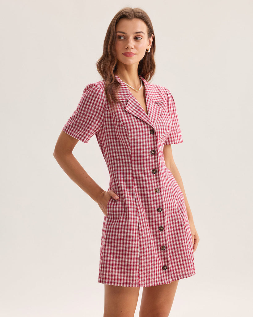 Women Woven Cotton Dresses Red Dresses - RIHOAS