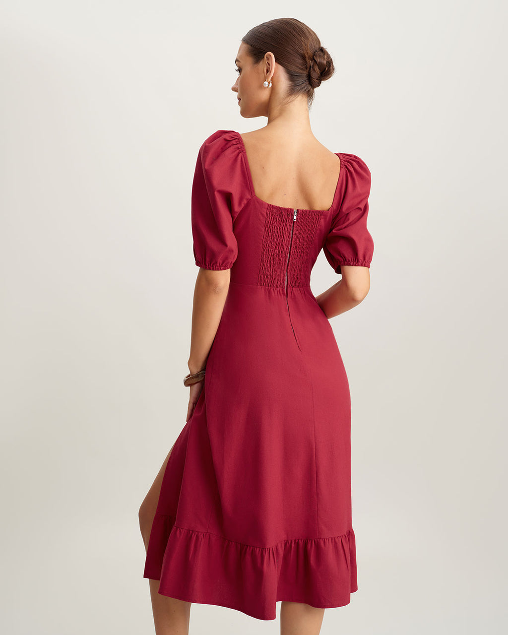Women Woven Cotton linen blended Dresses Dresses - RIHOAS
