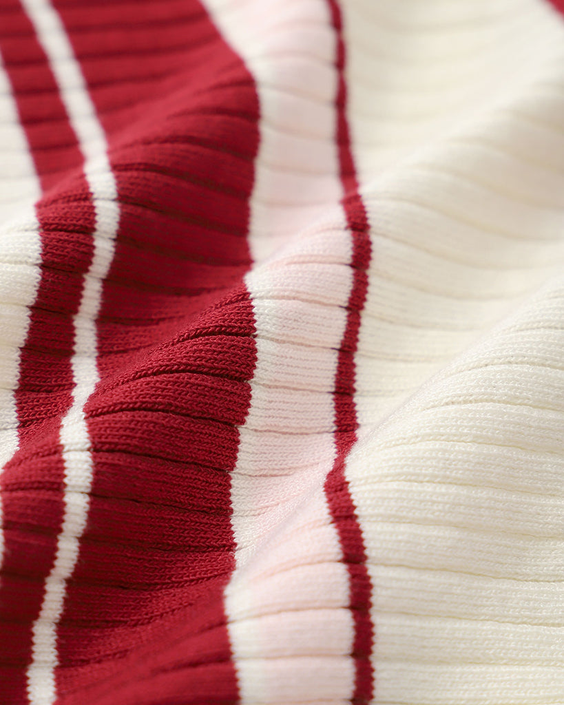Red Striped Knit Tank Top - RIHOAS