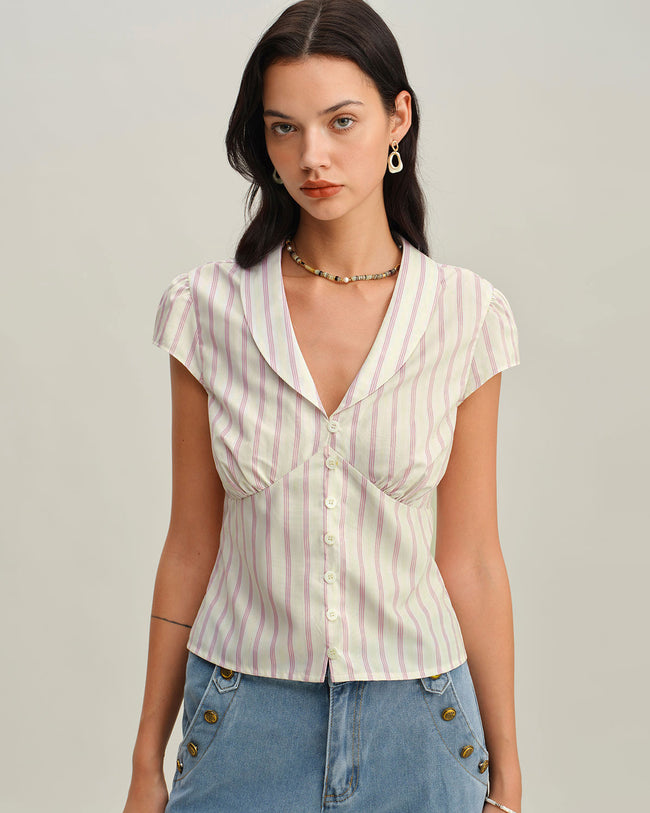 Women Woven Polyester Blouses Tops - RIHOAS