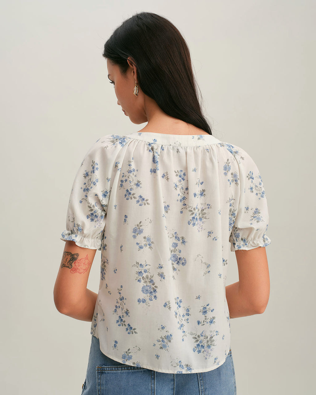 Women Woven Polyester Blouses Tops - RIHOAS