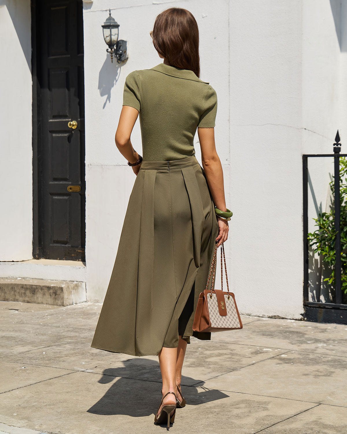 Women Woven Polyester cotton blended Skirts Bottoms - RIHOAS