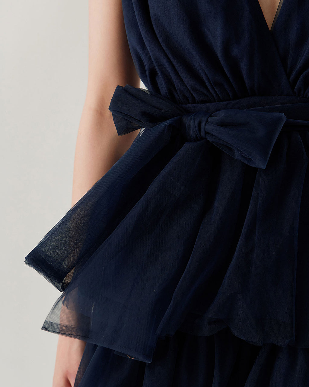 Navy Tiered Backless Maxi Dress - RIHOAS