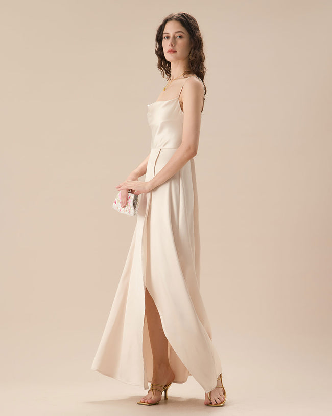 Cowl neck slip dress maxi shop