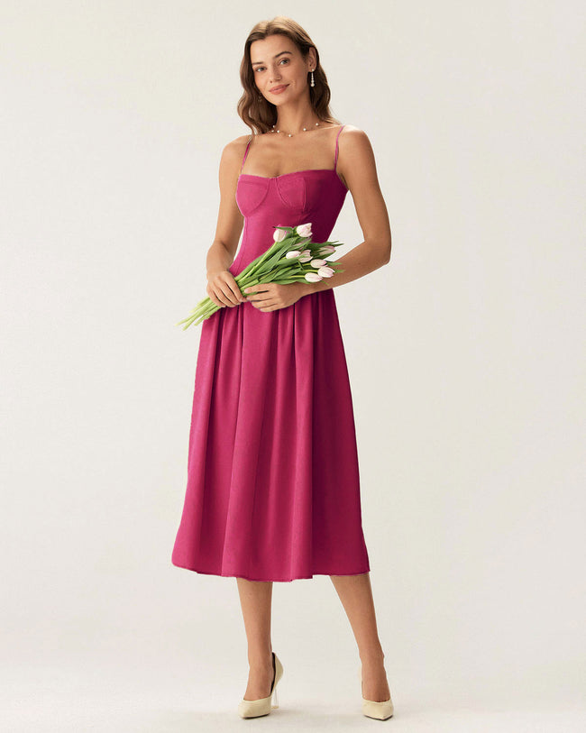 Women Woven Polyester Dresses Dresses - RIHOAS