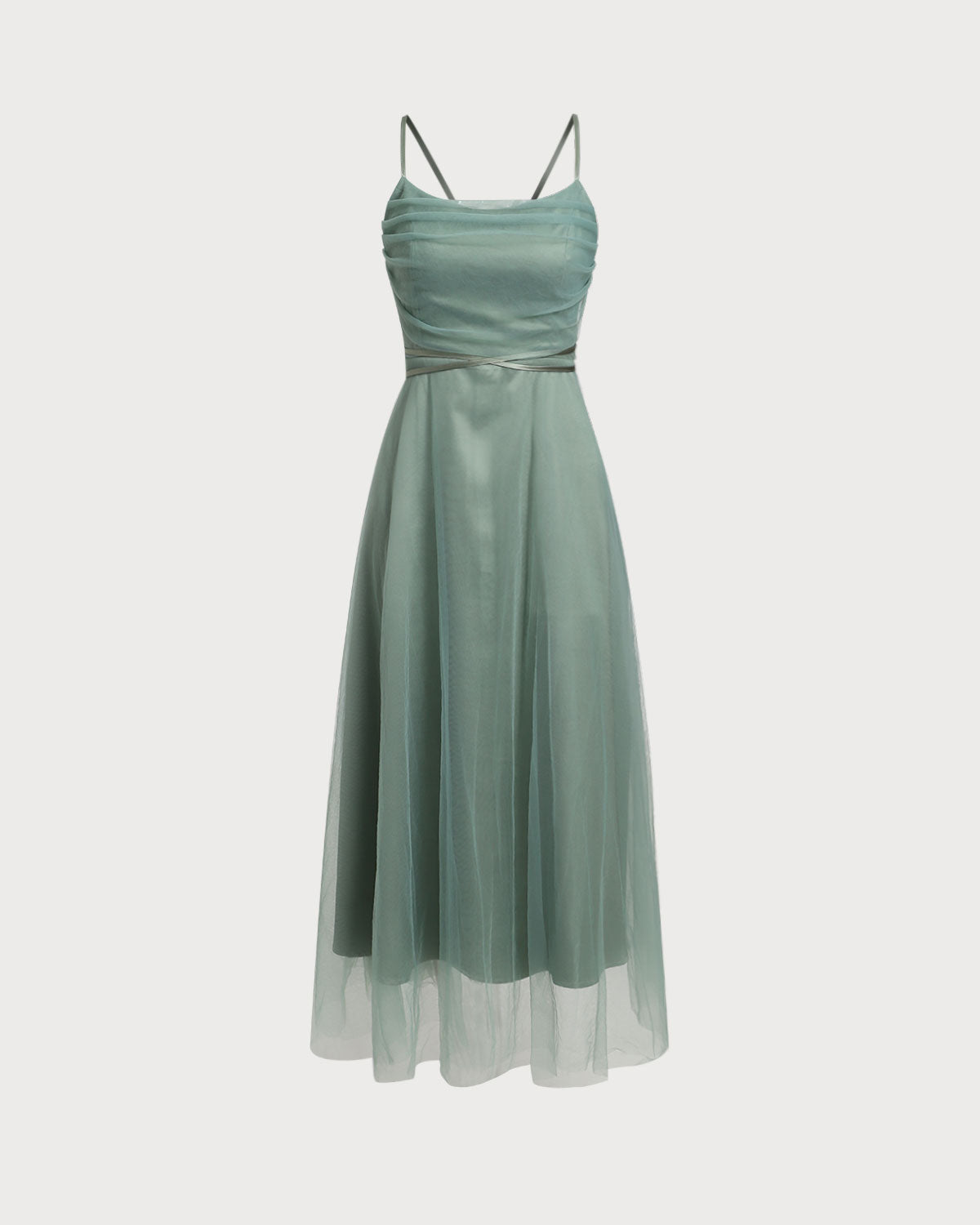 Women Woven Polyester Dresses Green Dresses - RIHOAS