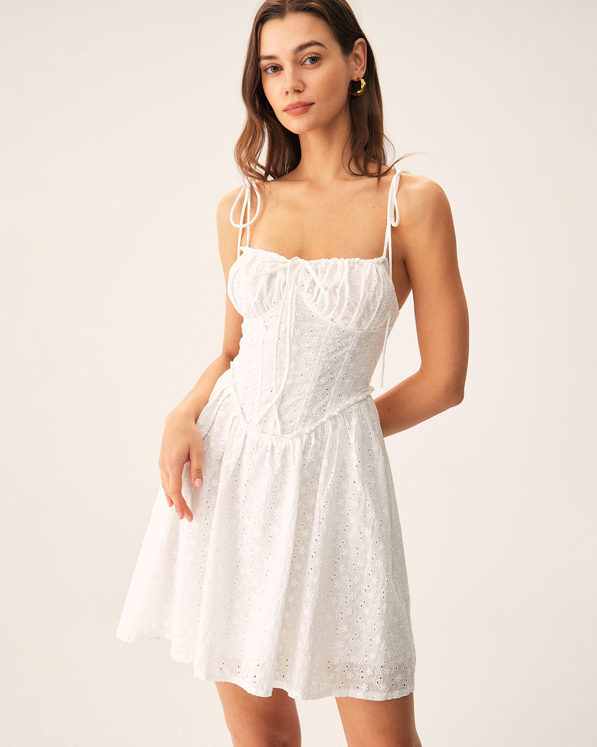 White Ruched Corset Slip Mini Dress & Reviews - White - Dresses | RIHOAS White Ruched Corset Slip Mini Dress & Reviews - White - Dresses | RIHOAS