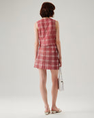 Red Plaid High-Waisted Mini Skirt  - RIHOAS