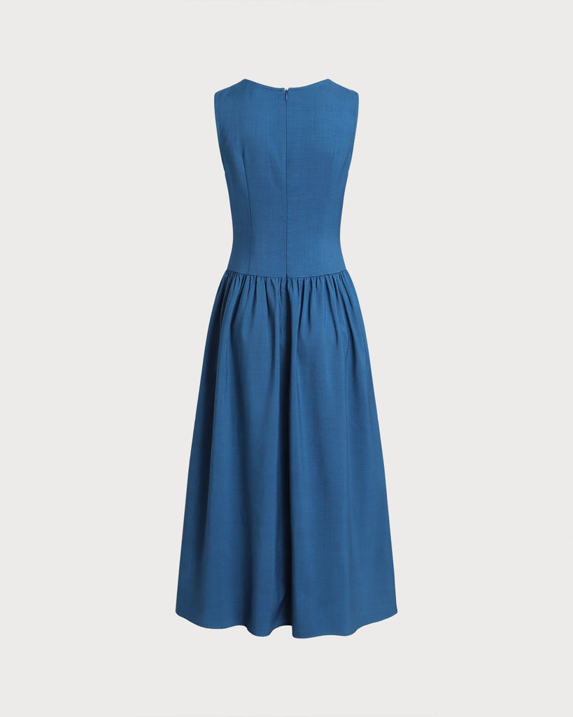 Women Woven Polyester Midi Dresses Dresses - RIHOAS