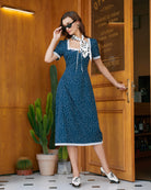 Women Woven Polyester Midi Dresses Dresses - RIHOAS