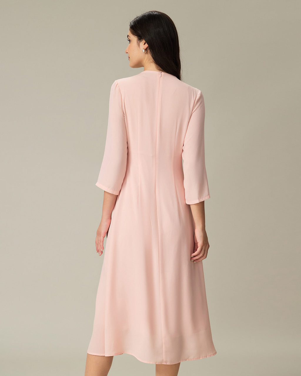 Women Woven Polyester Midi Dresses Dresses - RIHOAS