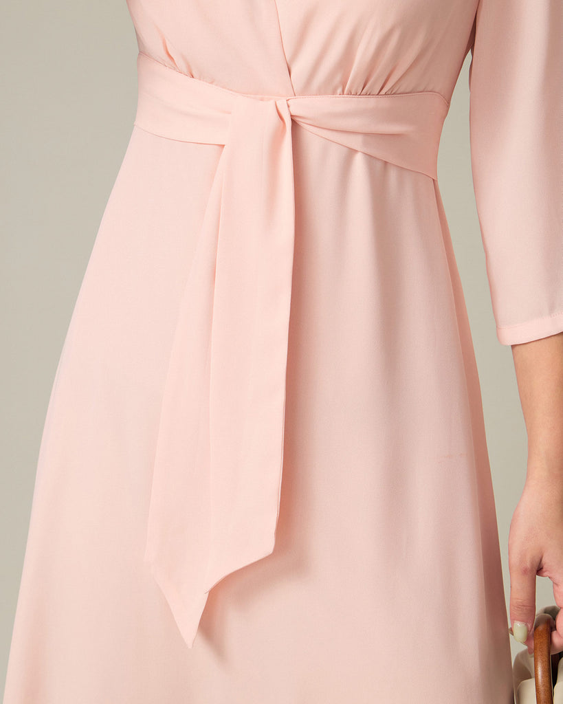 Women Woven Polyester Midi Dresses Dresses - RIHOAS