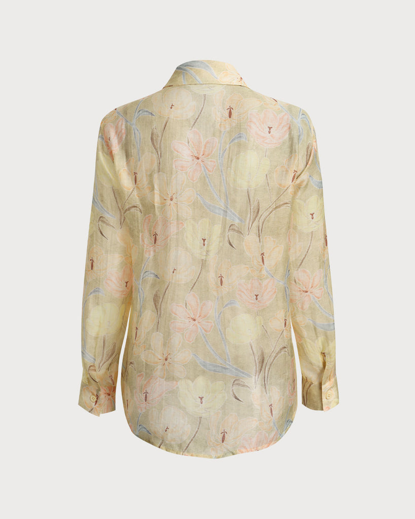 Yellow Floral Button Chelsea Shirt - RIHOAS