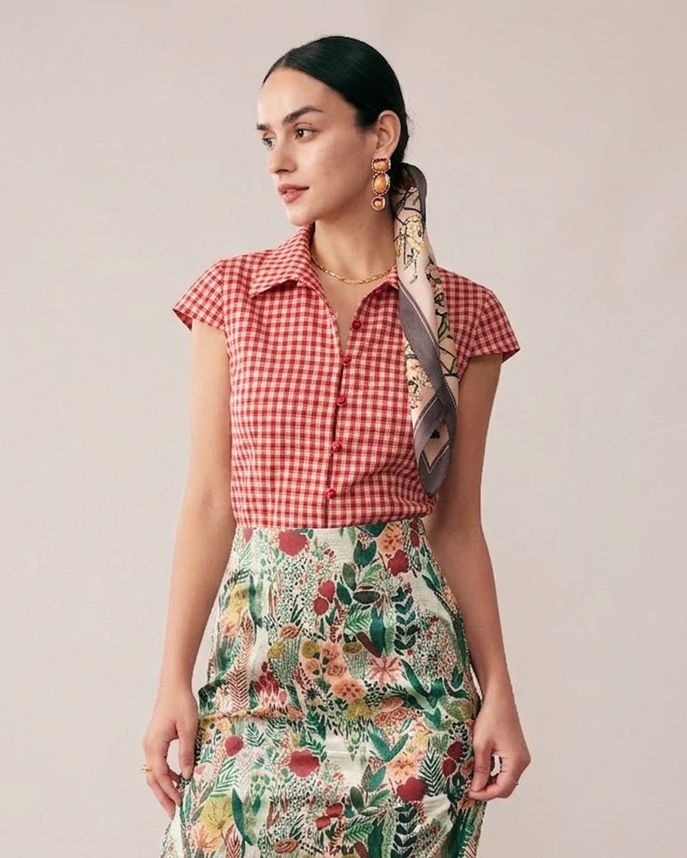 Women Woven Polyester Shirts Tops - RIHOAS