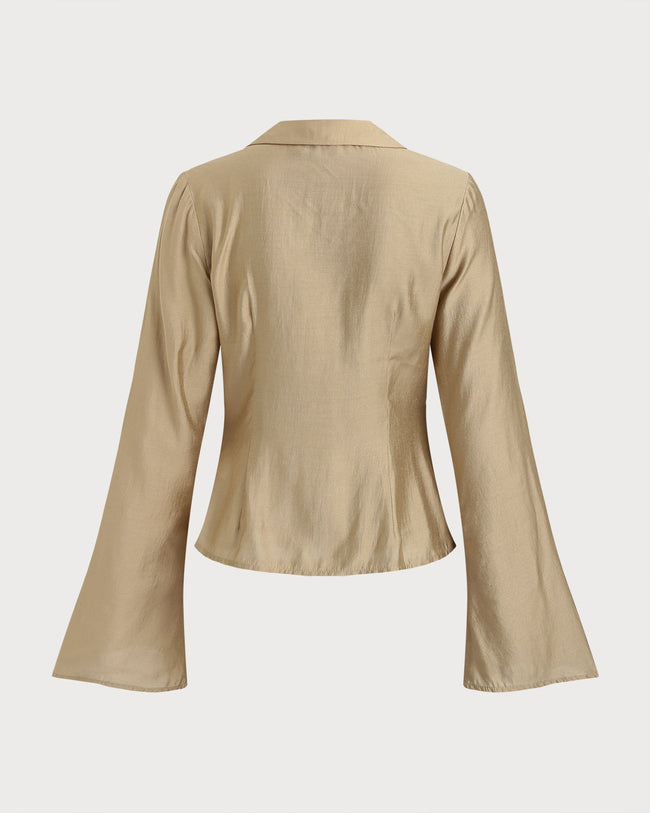Women Woven TENCEl Lyocell Shirts Tops - RIHOAS