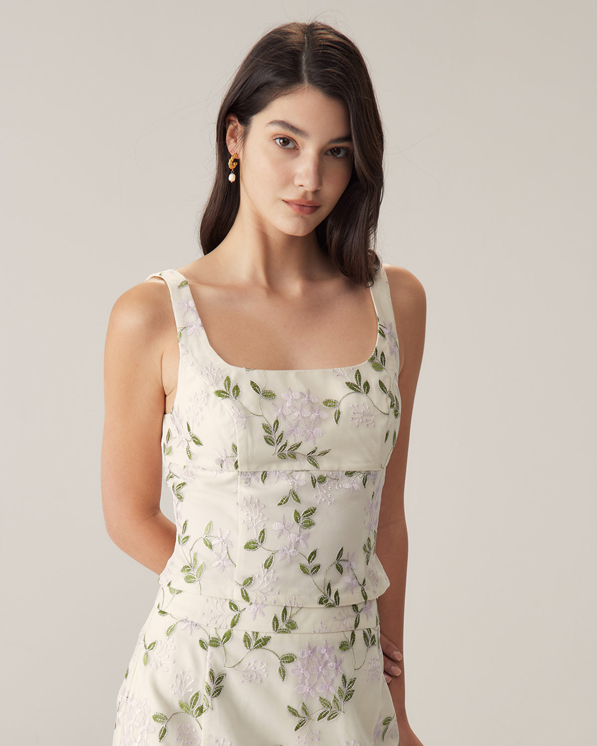 Floral Slim Tank Top