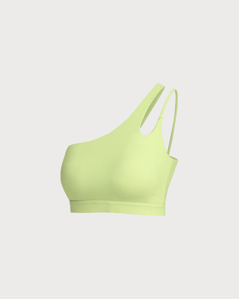 Women'S Knitted Nylon One Shoulder Yoga Vest Yoga Tops - RIHOAS