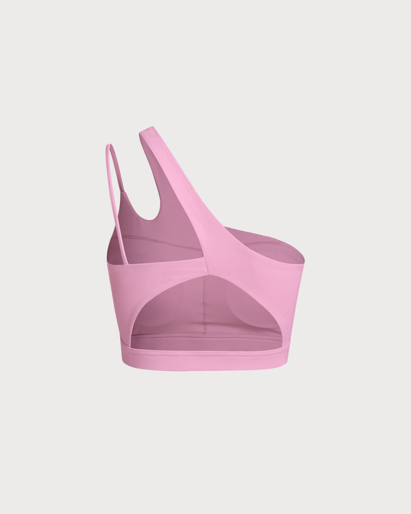 Women'S Knitted Nylon One Shoulder Yoga Vest Yoga Tops - RIHOAS