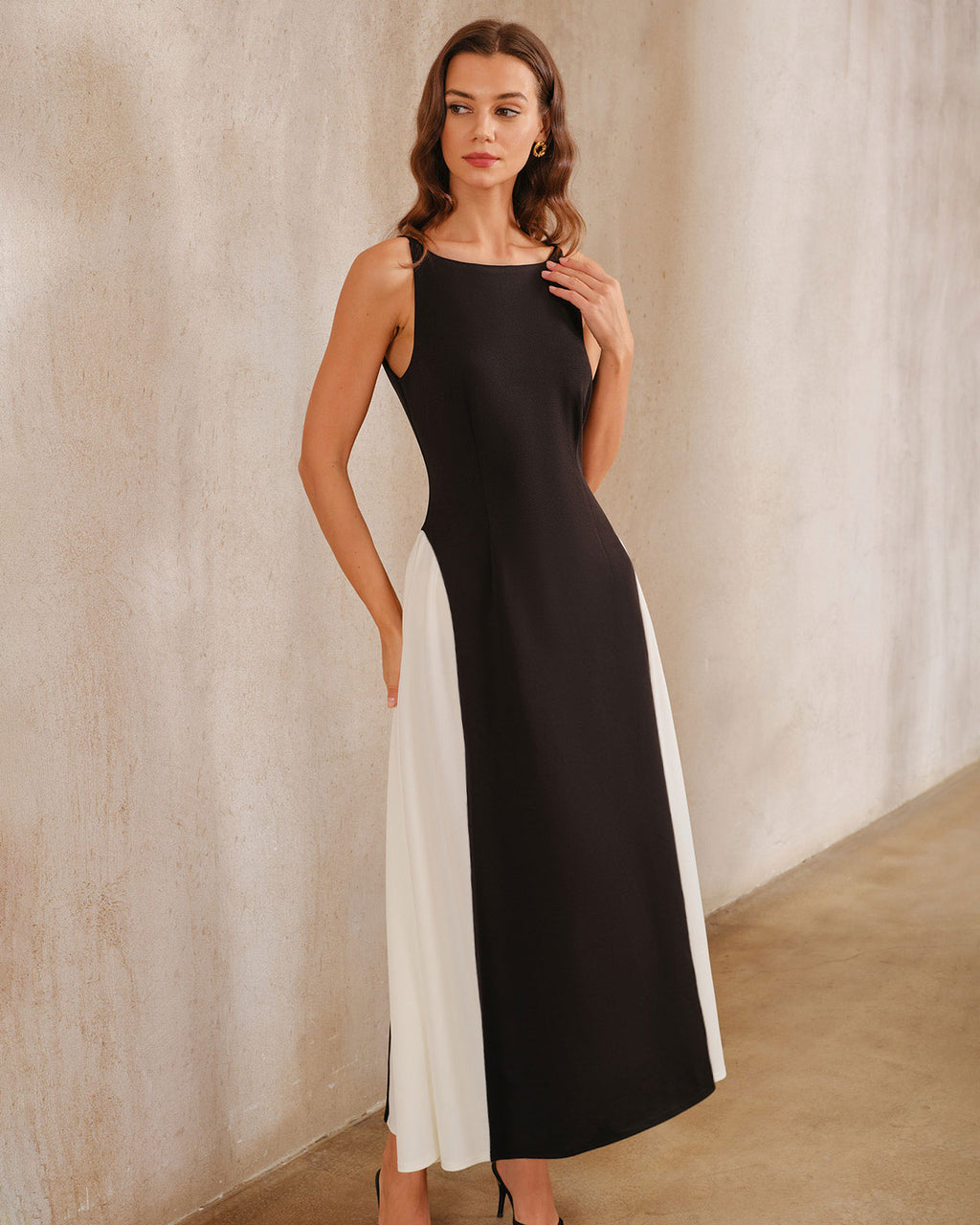Women'S Knitted Polyester Maxi Dress Dresses - RIHOAS