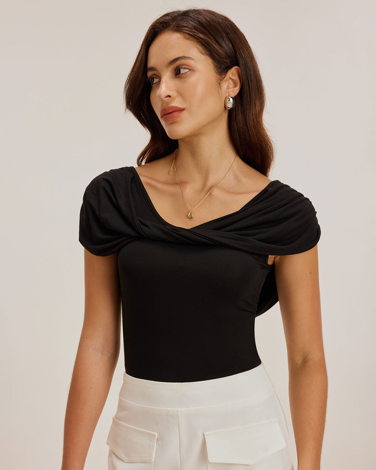 Women'S Knitted Viscose Tees Tops - RIHOAS