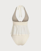 Women'S Polyester Knitted Tankini Set Tankinis - RIHOAS