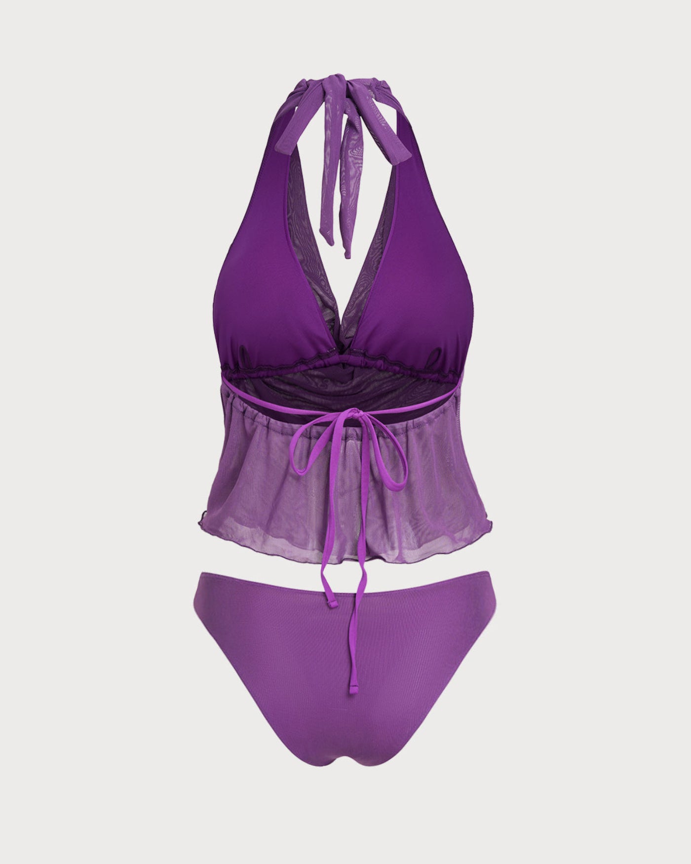 Women'S Polyester Knitted Tankini Set Tankinis - RIHOAS
