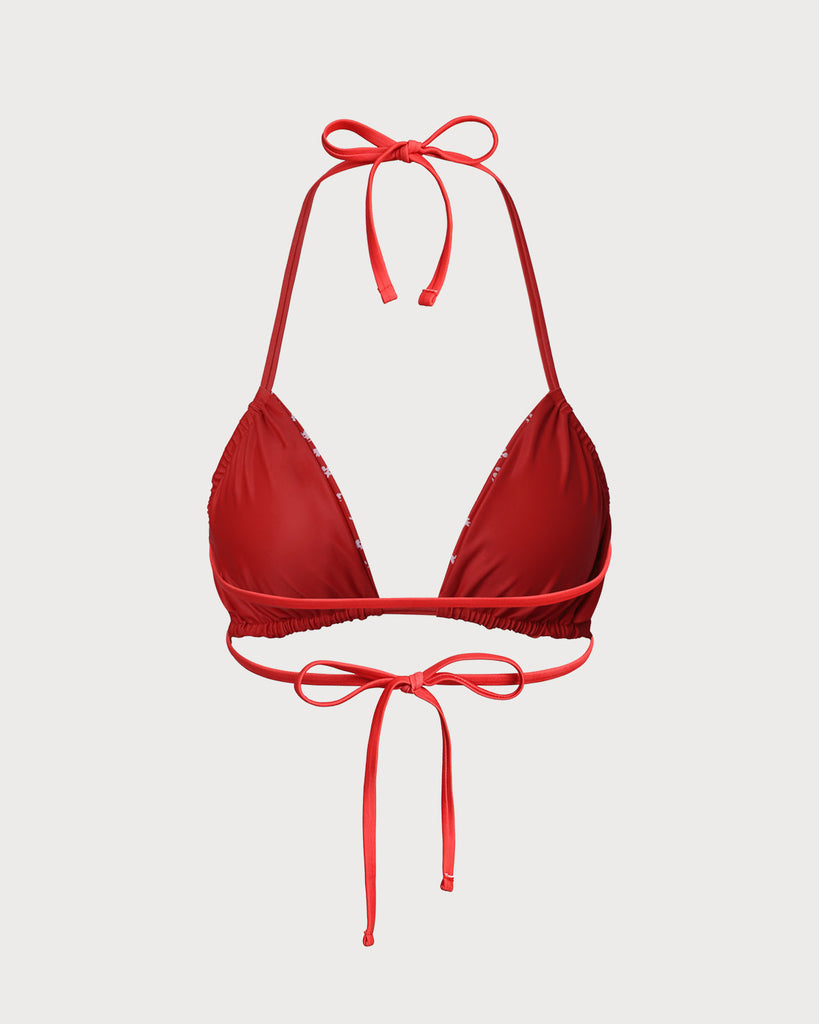 Women'S Woven Polyester Ammonia Blend Bikini Top Bikinis - RIHOAS
