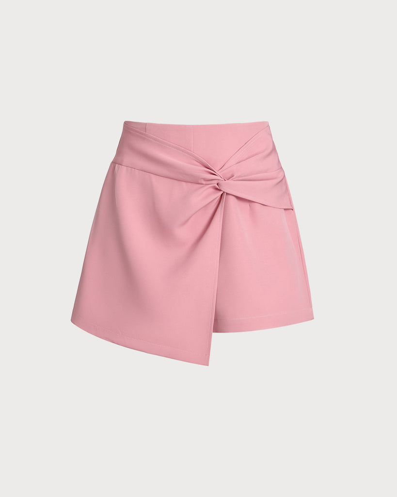 Pink Irregular Skorts - RIHOAS