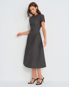 Women'S Woven Polyester Midi Dress Dresses - RIHOAS