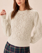 Women's Acrylic Knit Sweater Beige - RIHOAS