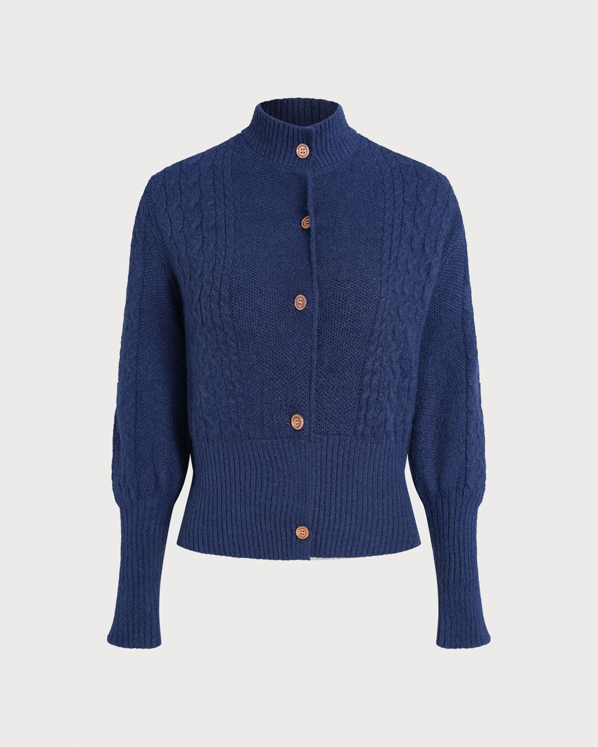 Women's Acrylic Knit Sweater Blue Tops - RIHOAS