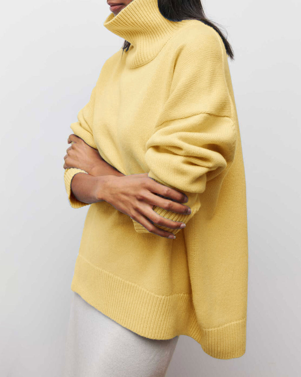 Women's Acrylic Knit Sweater Tops - RIHOAS