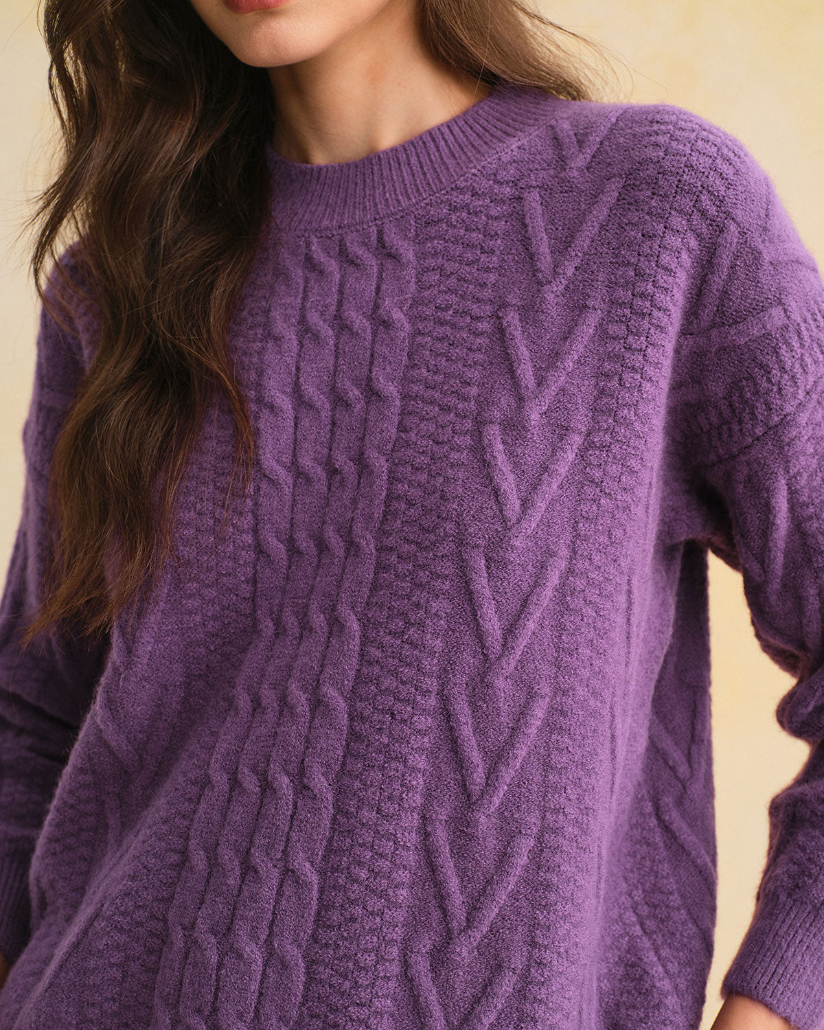 Women's Acrylic Knit Sweater Tops - RIHOAS