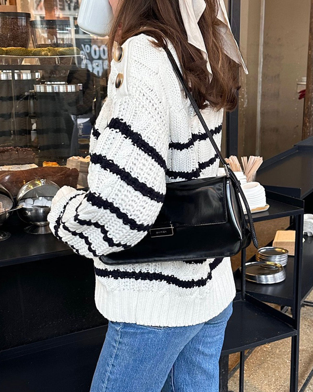 Women's Acrylic Knit Sweater Tops - RIHOAS