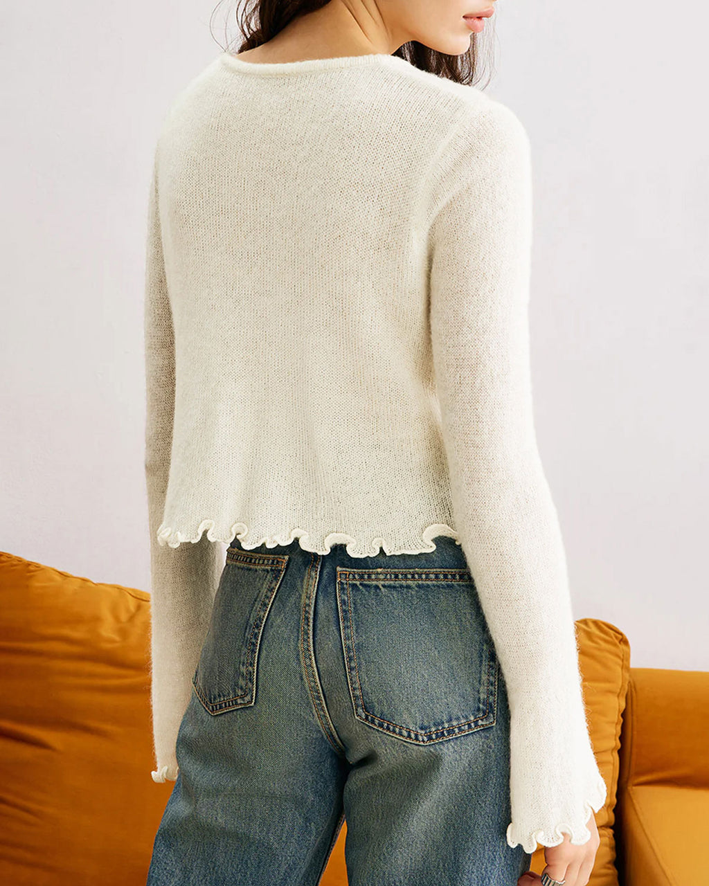 Women's Acrylic Knit Sweater Tops - RIHOAS
