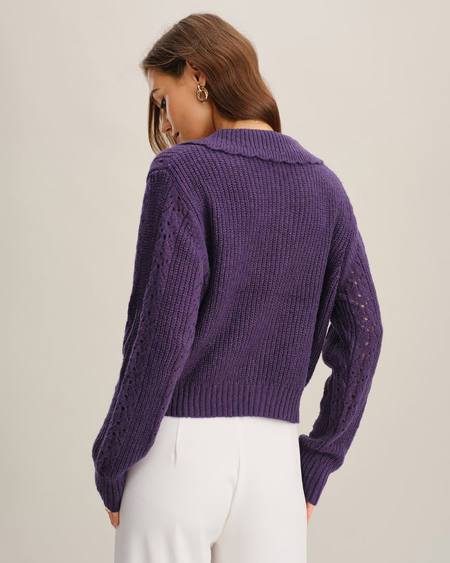 Women's Acrylic Knit Sweater Tops - RIHOAS