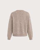 Khaki Round Neck Knit Sweater 03