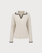 Women's Acrylic Knit Sweater - RIHOAS - 02