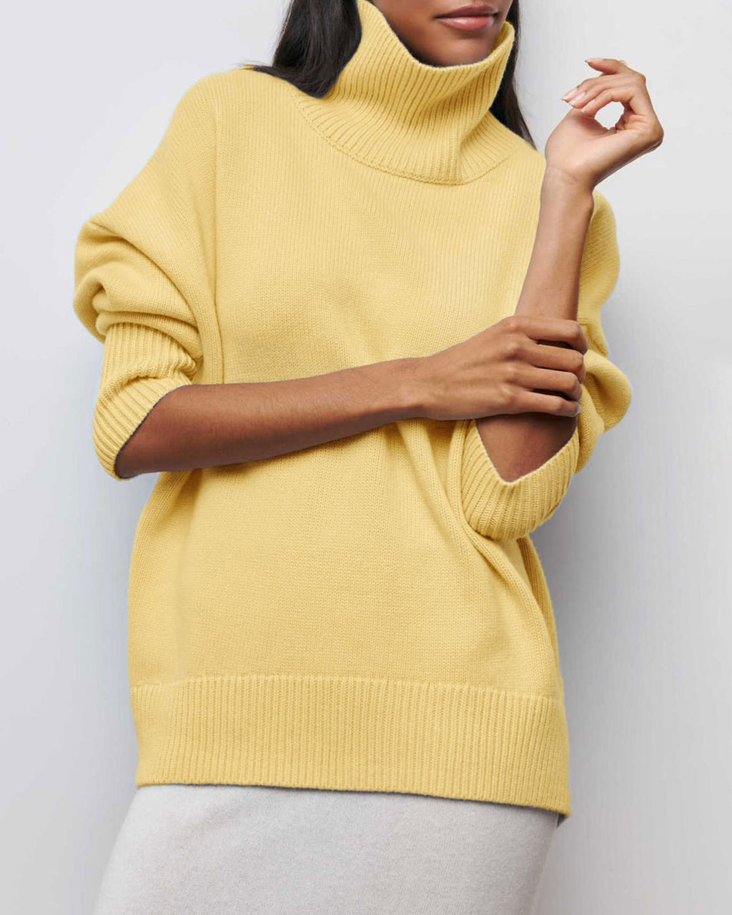 Women's Acrylic Knit Sweater Tops - RIHOAS
