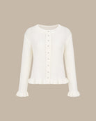 Off White Single Breasted Knit Cardigan 02