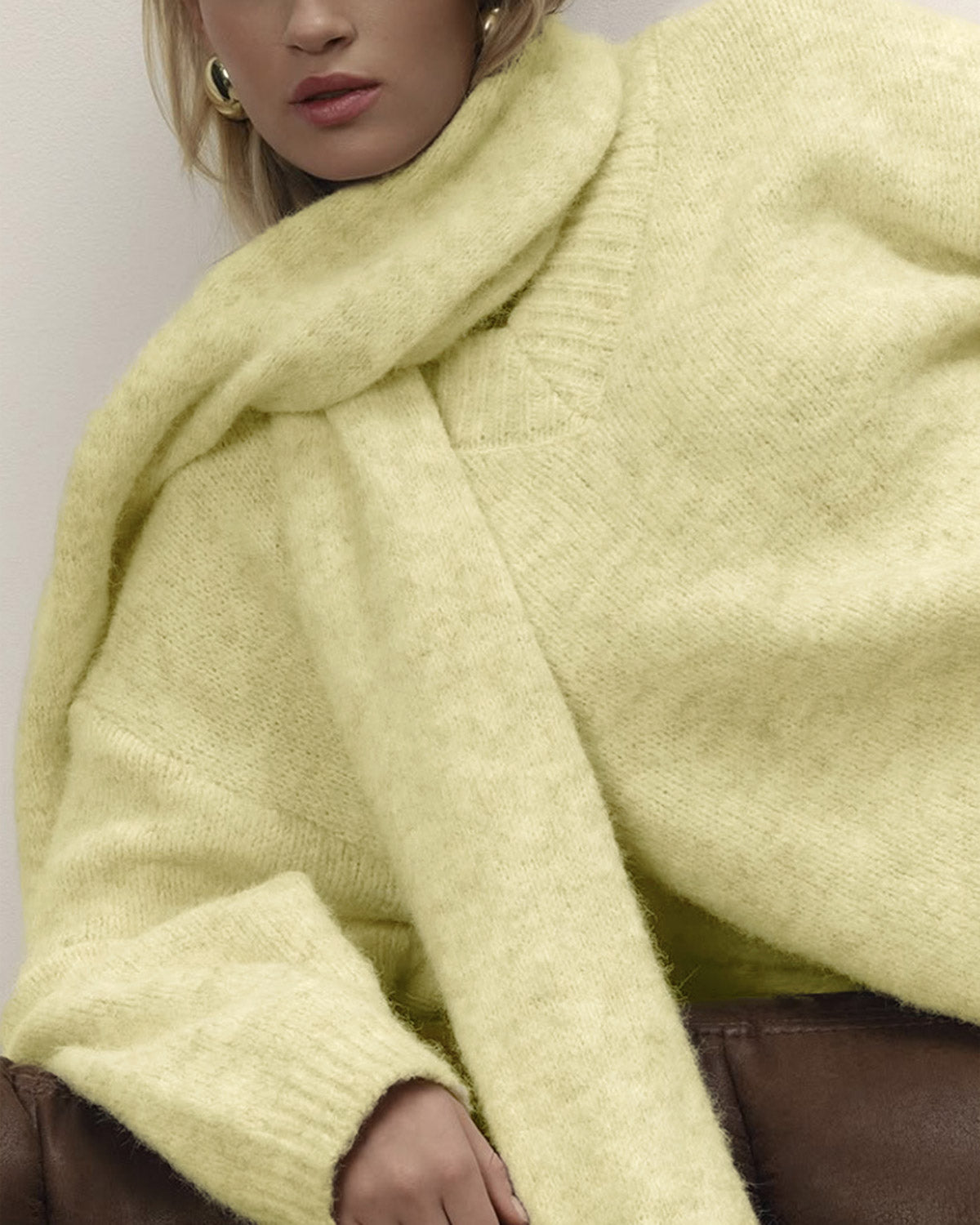 Women's Acrylic Knit Sweater Tops - RIHOAS