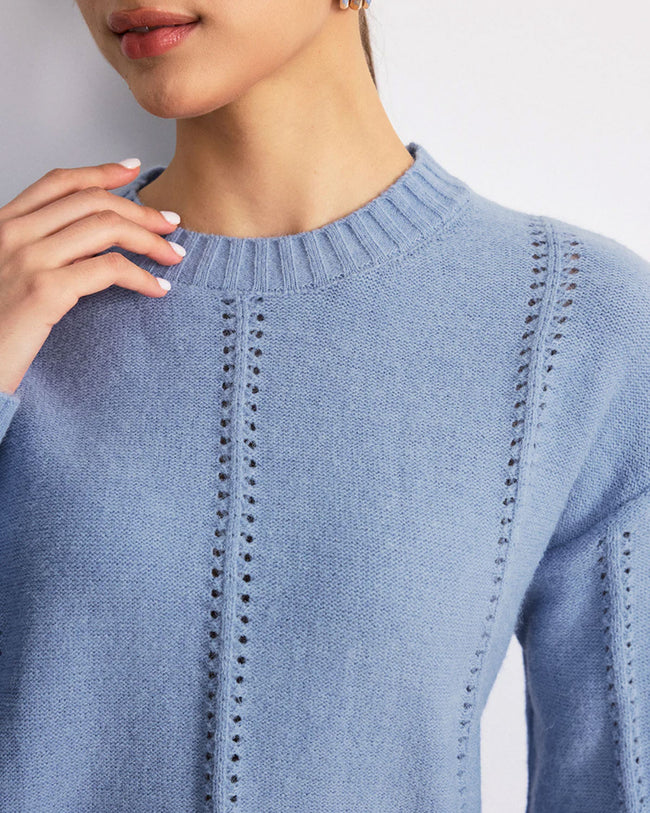 Women's Acrylic Knit Sweater Tops - RIHOAS